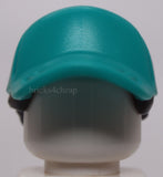 Lego Hair Combo Hair with Hat Ponytail with Molded Dark Turquoise Ball Cap