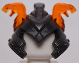 Lego Headgear Helmet Ninjago Cheek Protection Molded Trans Orange Snake Heads