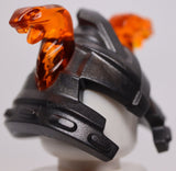 Lego Headgear Helmet Ninjago Cheek Protection Molded Trans Orange Snake Heads