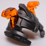 Lego Headgear Helmet Ninjago Cheek Protection Molded Trans Orange Snake Heads
