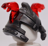 Lego Headgear Helmet Ninjago Cheek Protection Molded Trans Red Snake Heads