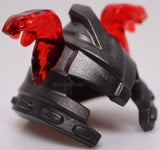 Lego Headgear Helmet Ninjago Cheek Protection Molded Trans Red Snake Heads
