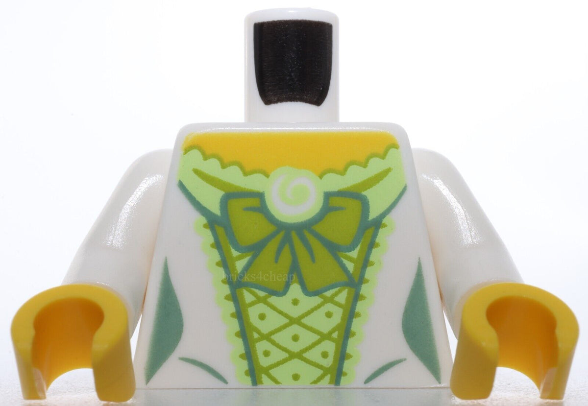 lego green dress Torso Female Yellowish Corset Lime Laces and Bow Neck – Gems In the Attic All