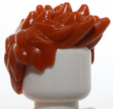 Lego Dark Orange Minifigure Hair Spiked
