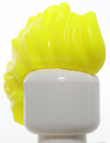 Lego Neon Yellow Minifigure Hair Mohawk Wide and Wavy