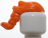 Lego Orange Minifigure Hair Narrow Swept Back with Ponytail