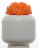 Lego Orange Minifigure Hair Narrow Swept Back with Ponytail