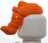 Lego Orange Minifigure Hair Narrow Swept Back with Ponytail