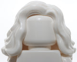 Lego White Minifigure Hair Female Mid Length Wavy