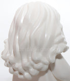 Lego White Minifigure Hair Female Mid Length Wavy