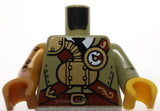Lego Torso Suit Reddish Brown Belt Crossbelt Gold Steam Tank Gauge and Buckles