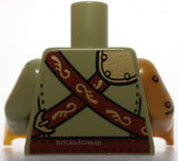 Lego Torso Suit Reddish Brown Belt Crossbelt Gold Steam Tank Gauge and Buckles