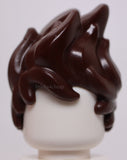Lego Dark Brown Minifigure Hair Tousled and Spiked Up Very High