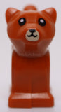 Lego Cat Baby Kitten Standing Black Nose and Eyes White Pupils Tan Muzzle