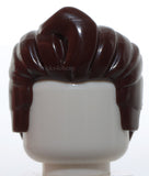 Lego Dark Brown Minifigure Hair Swept Back with Forelock