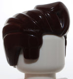 Lego Dark Brown Minifigure Hair Swept Back with Forelock