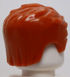 Lego Dark Orange Minifigure Hair Swept Left Tousled Slight Widows Peak Sideburns