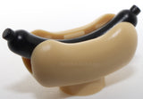 Lego Food Black Hot Dog Sausage and Tan Bun