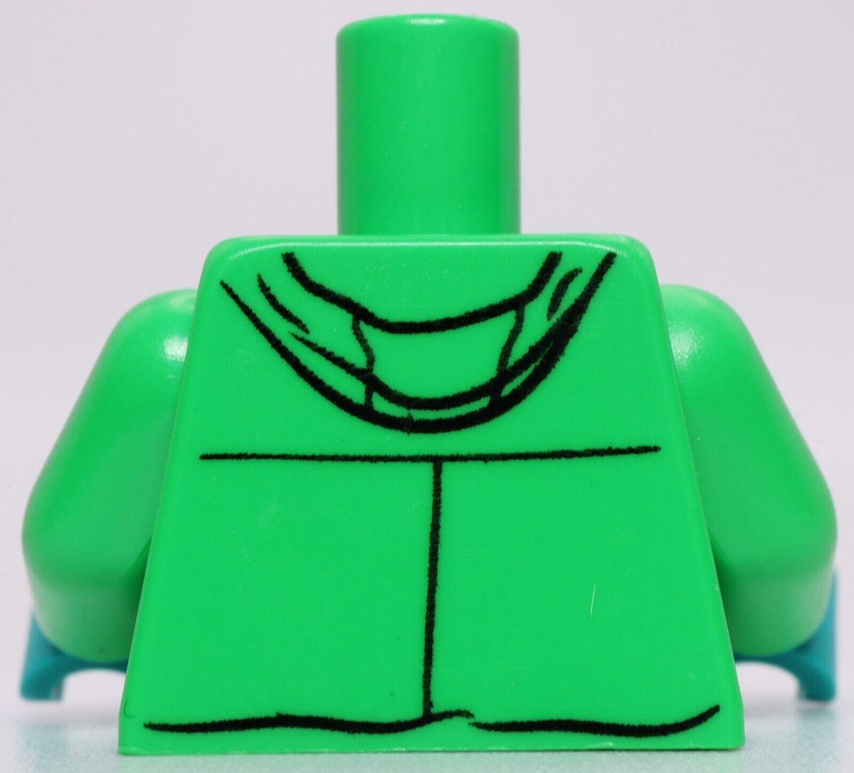 Lego Bright Green Torso Jacket 3 Medium Azure Zippers Dark