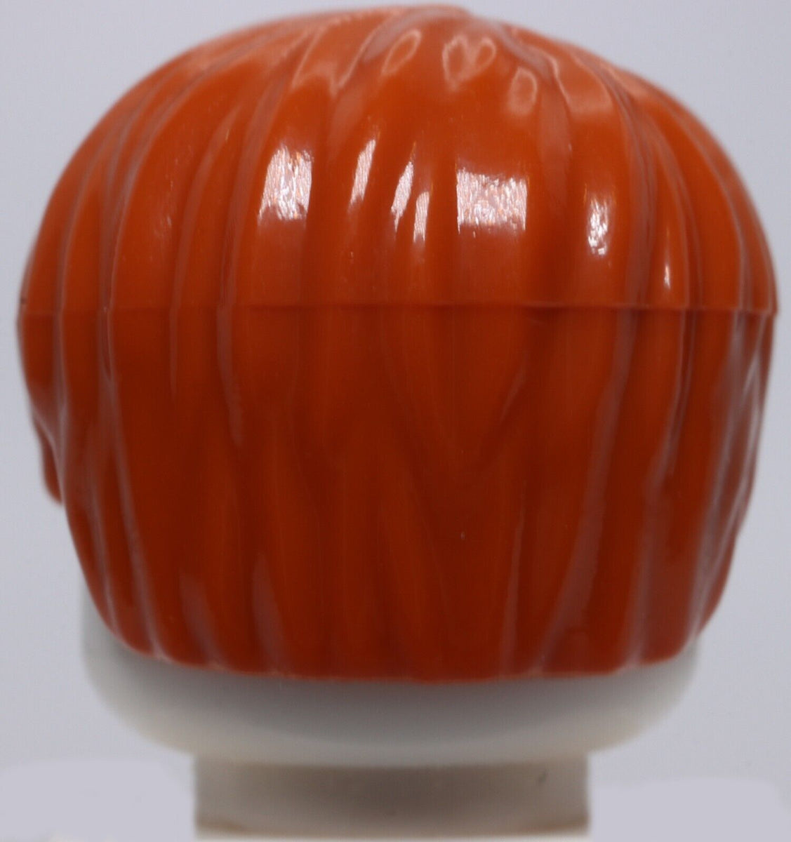 Lego Dark Orange Minifig Male Hair Short Tousled with Side