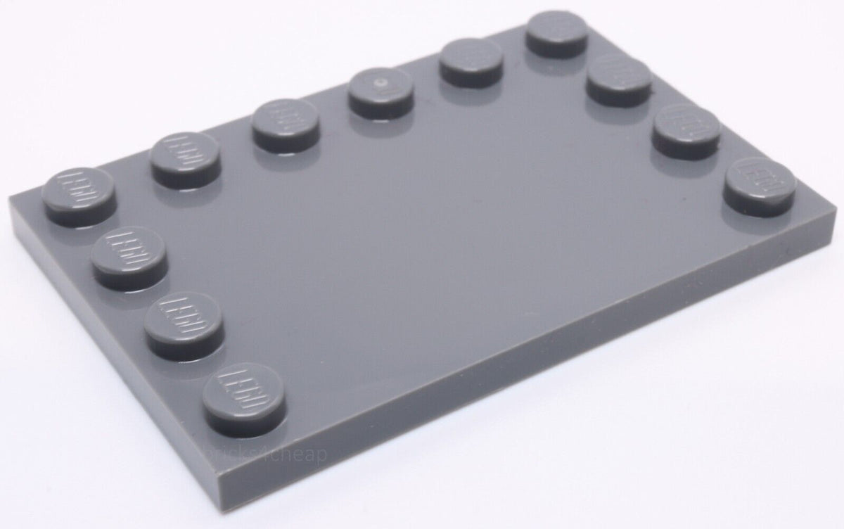 Lego 2x Dark Bluish Gray Tile Modified 4 x 6 Studs on Edges – Gems