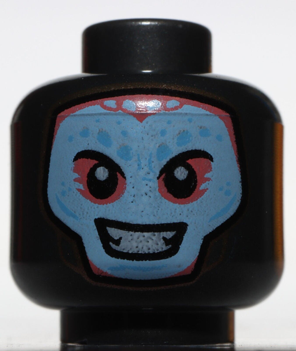 Lego Minifig Head Balaclava Bright Light Blue Face Coral Dark Azure Hi Gems In the Attic