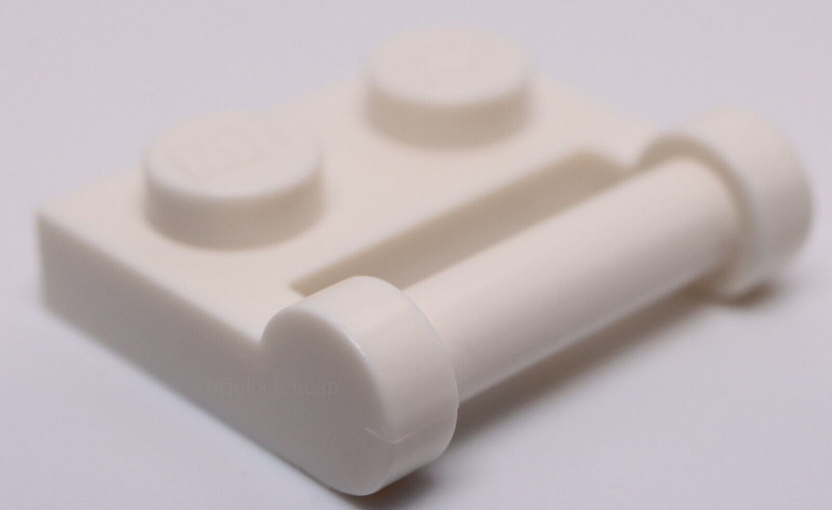 Lego 20x White Plate Modified 1 x 2 with Bar Handle on Side Closed