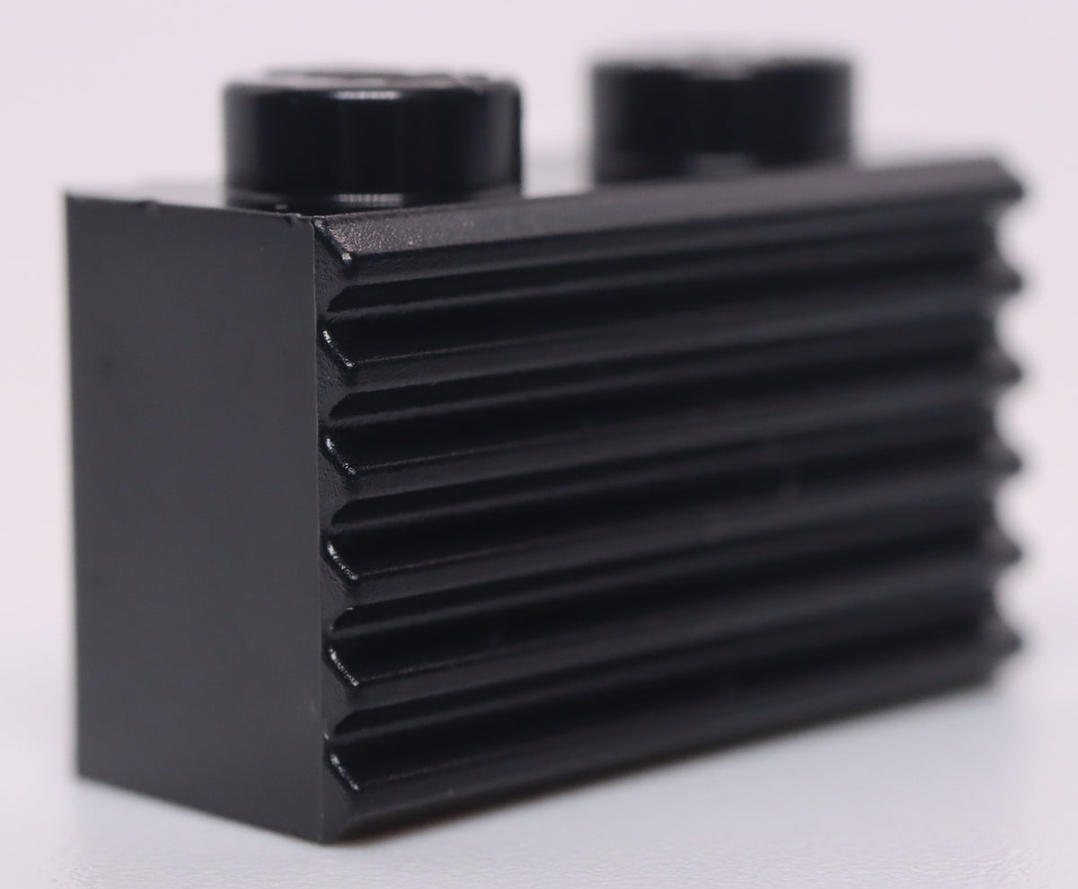 ももび Brick, Modified 1 x 2 with Grille / Fluted Profile : Part