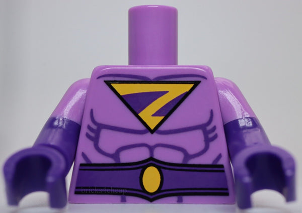 Lego Torso Wonder Twin Zan Dark Purple Arms Medium Lavender Short Sleeves