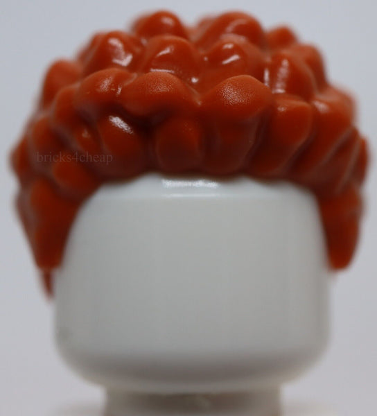 Lego Dark Orange Minifig Hair Coiled and Short Bubble