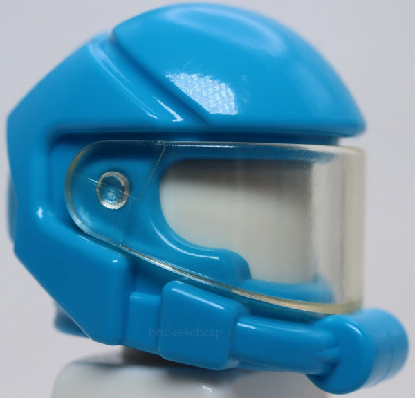 Lego Dark Azure Minifig Headgear Helmet Space with Visor