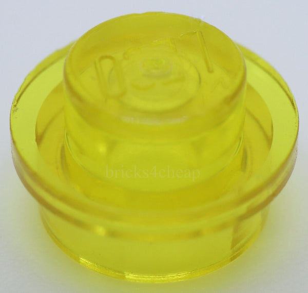 Lego 20x Trans Yellow 1 x 1 Plate Round