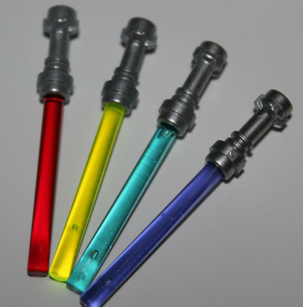 Lego Star Wars Light Saber Hilt Trans Bar 4L lot of 4 Minifig Weapon