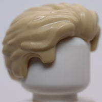 Lego Tan Minifig Hair Swept Back with Slight Widows Peak and Short Sideburn