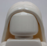 Lego White Minifig Hair Female Long and Straight Parted in the Middle