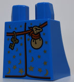 Lego Castle Lower Body Skirt Minifig Legs Blue Wizard Star Moon Pattern