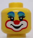 Lego Yellow Head Clown Blue Eyebrows Medium Azure Eye Shadow Red Nose Smile Wink