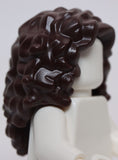 Lego Dark Brown Minifig Hair Female Long Tousled with Center Part