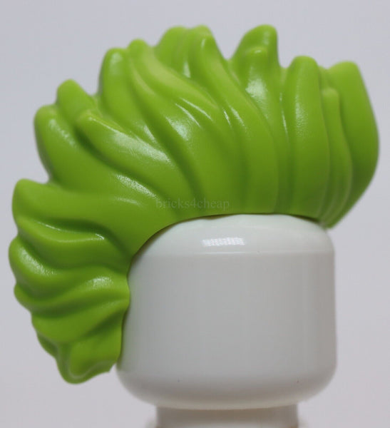 Lego Lime Minifigure Hair Mohawk Wide and Wavy