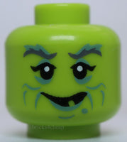 Lego Lime  Witch Head One Tooth Mole on Chin