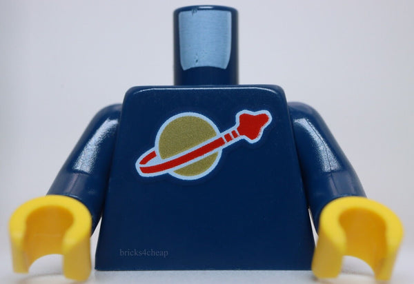 Lego Space Dark Blue Torso Saturn Logo