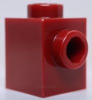 Lego 10x Dark Red Brick Modified 1 x 1 with Stud on Side