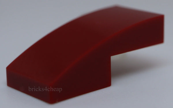 Lego 10x Dark Red Slope Curved 2 x 1 x 2/3