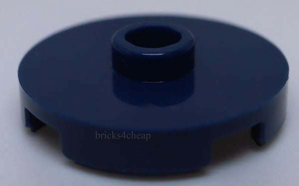 Lego 10x Dark Blue Tile Round 2 x 2 with Open Stud