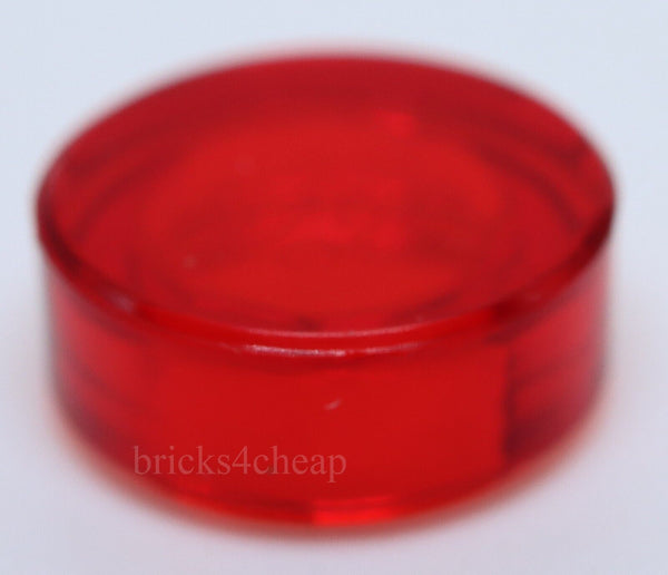 Lego 20x Trans Red Tile Round 1 x 1