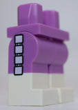 Lego Medium Lavender Hips and Legs with White Boots and 4 White Squares on Side