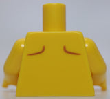 Lego Yellow Torso Bare Chest with Muscles Outline Shoulder Contours on Back