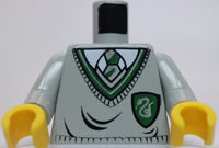 Lego Harry Potter Tom Riddle Light Gray Minifig Torso Green Slytherin Shield