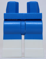 Lego Blue Hips and Legs with Molded White Lower Legs Boots Pattern