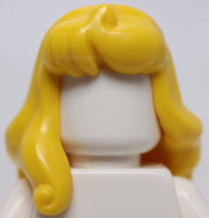 Lego Minifigure Hair Female Long with Part over Right Shoulder Curled Ends Hole
